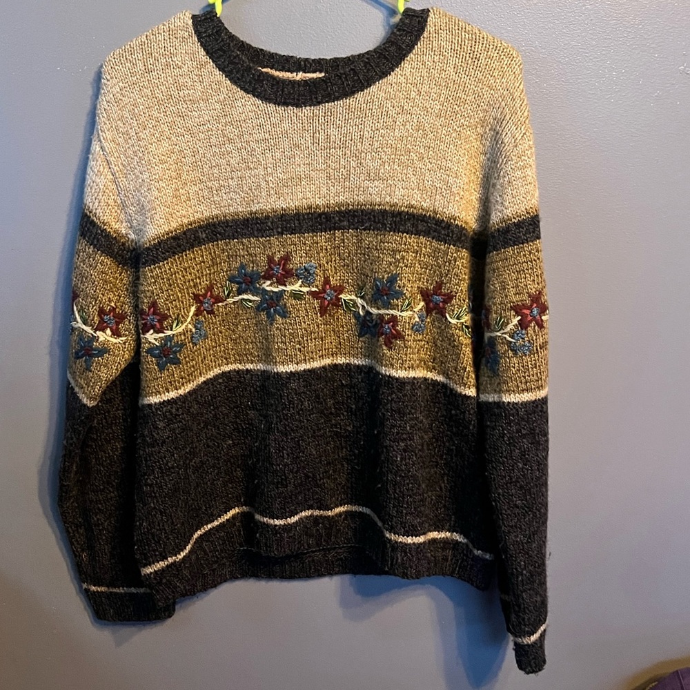 Floral sweater